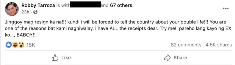 jinggoy estrada post