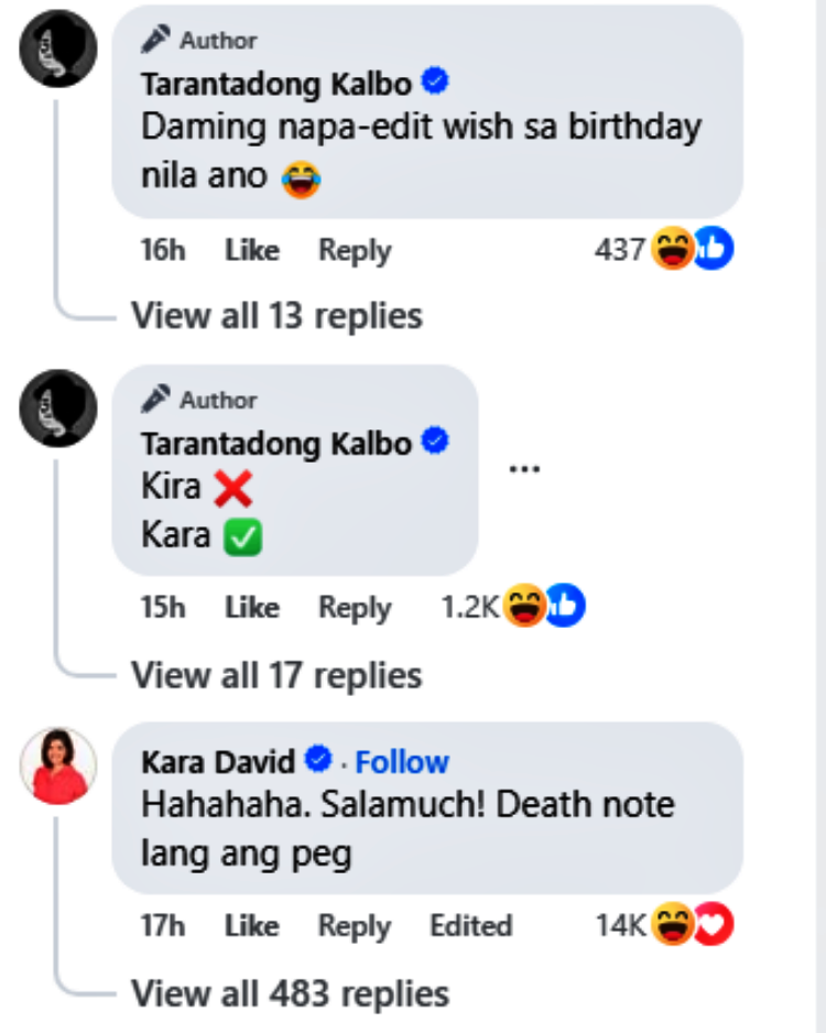 kara david comment