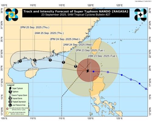 Nando Track PAGASA: Super Typhoon Nando to Exit PAR Today (September 23, 2025 ...