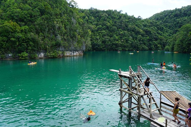 Sugba Lagoon located in Del Carmen, Surigao del Norte