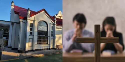 Baguio Church, People praying