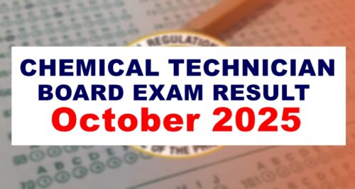 Chemical Technician Board Exam Result