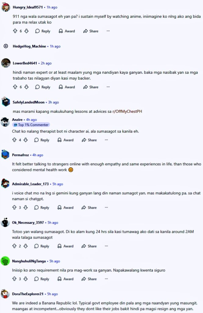 National Center for Mental Health comments