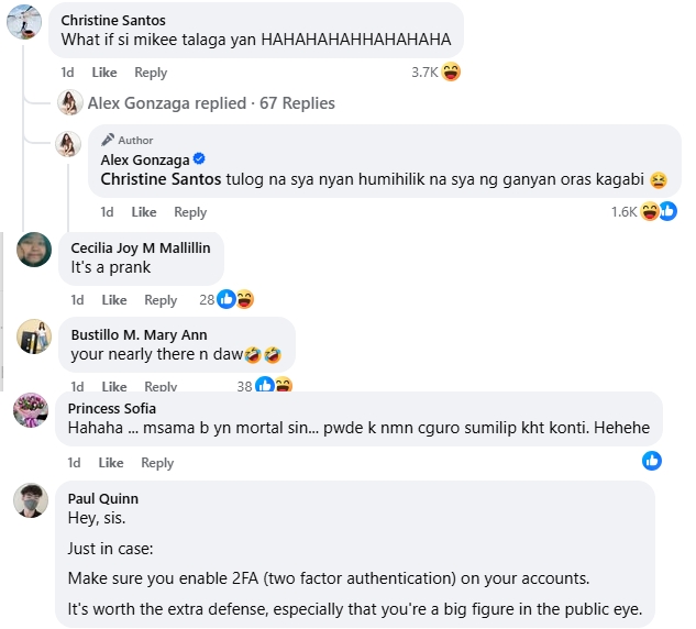 alex gonzaga comments