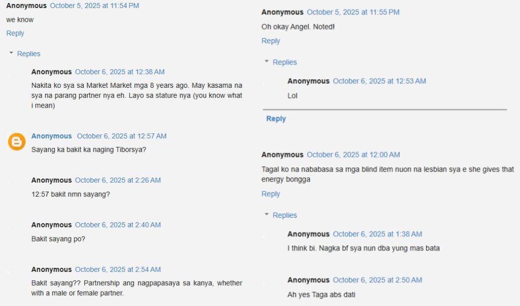 angel aquino comments