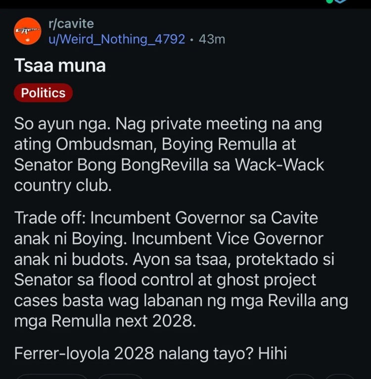 bong revilla post