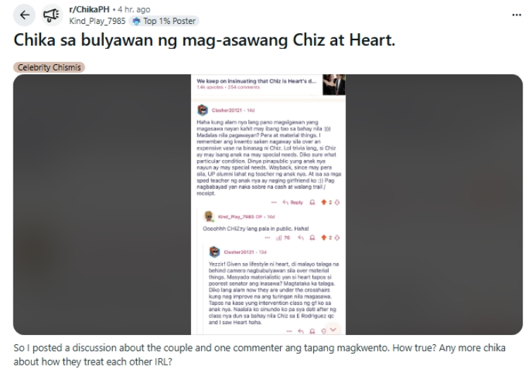 heart evangelista post