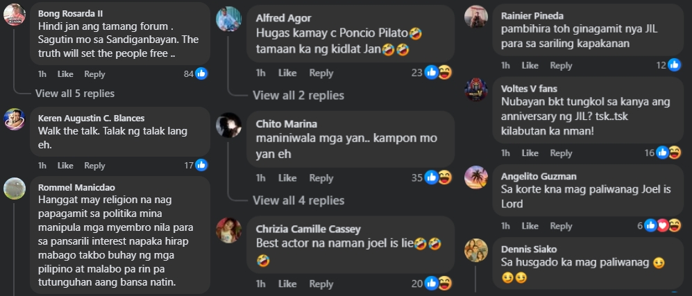 joel villanueva comments
