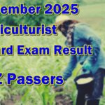 Agriculturist Board Exam Result November 2025