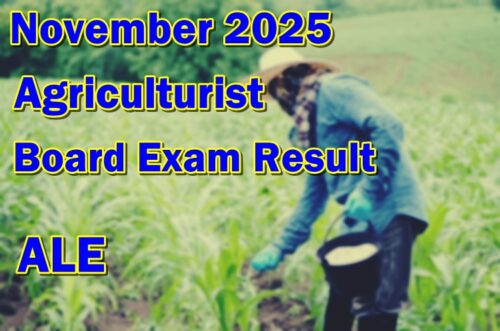 Agriculturist Board Exam Result November 2025