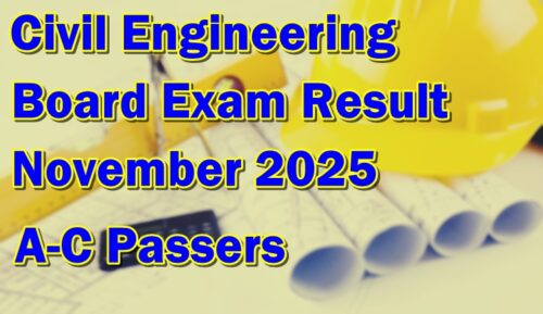Civil Engineering Board Exam Result November 2025