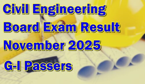 Civil Engineering Board Exam Result November 2025