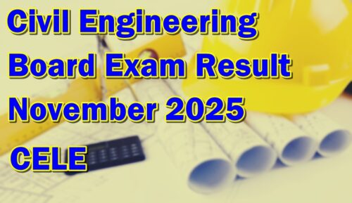 Civil Engineering Board Exam Result November 2025