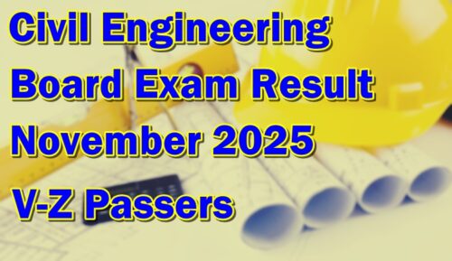 Civil Engineering Board Exam Result November 2025