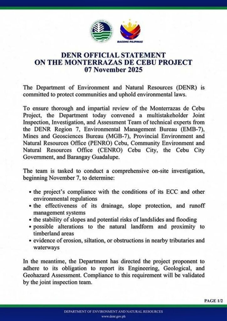 DENR Statement
