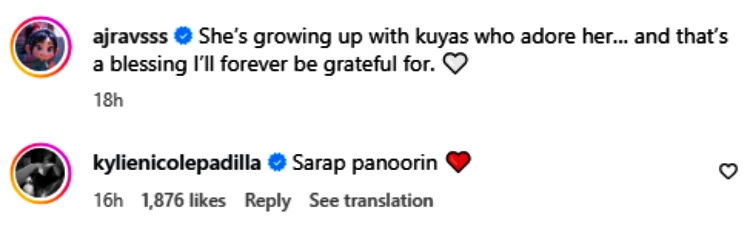 kylie padilla comment