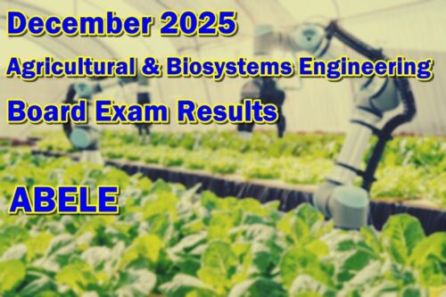 Agricultural & Biosystems Engineering Licensure Exam Result December 2025