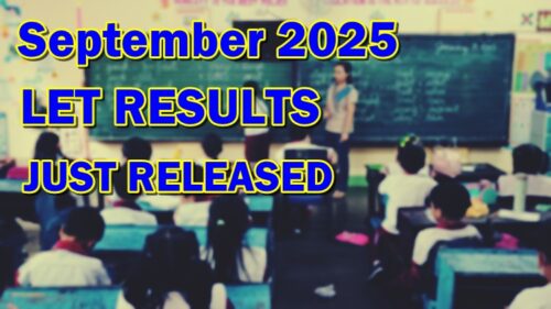 LET Results September 2025