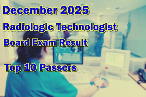 Radiologic Technologist Board Exam Result December 2025