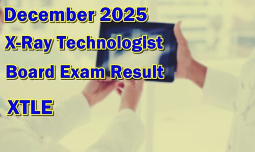 X-Ray Technologist Board Exam Result December 2025