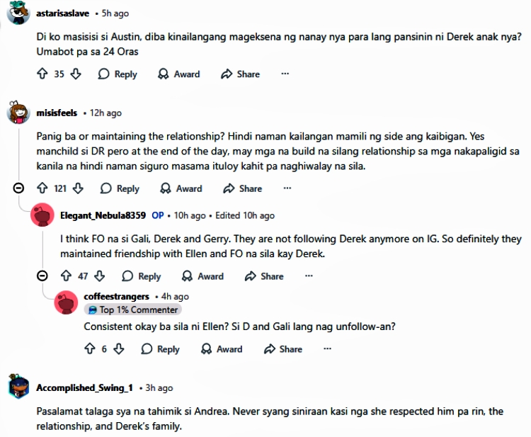 derek ramsay comments