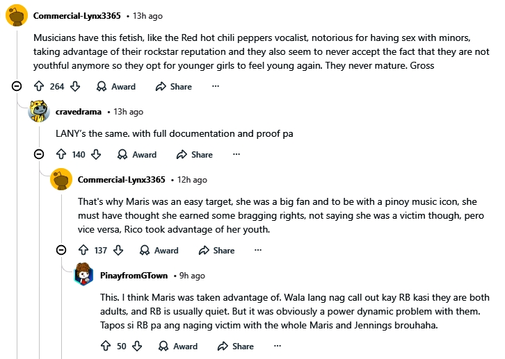 rico blanco comments