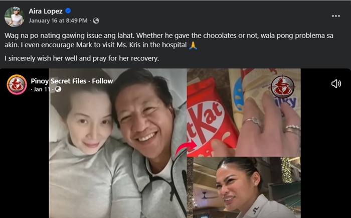 Aira Lopez, Mark Leviste, Kris Aquino