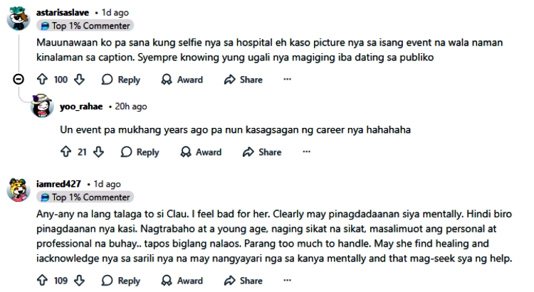 claudine barretto comments 