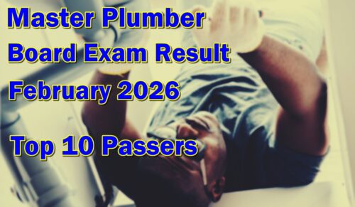 Master Plumber Board Exam Result February 2026