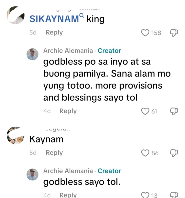 archie alemania comments