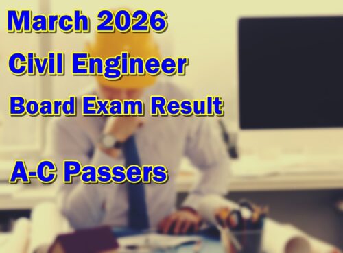 Civil Engineer Board Exam Result March 2026