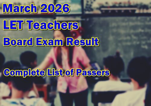 LET Board Exam Result March 2026