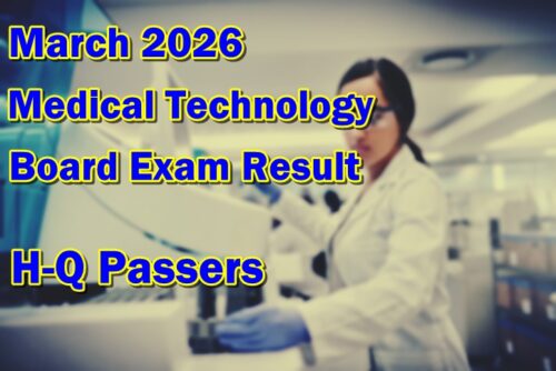 MedTech Board Exam Result March 2026