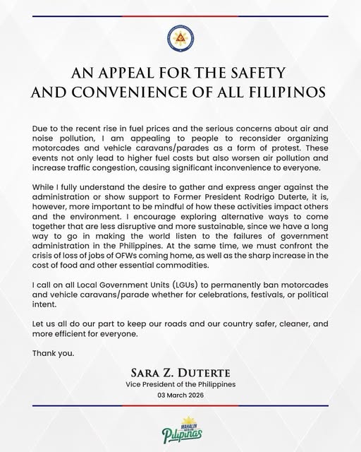 Sara Duterte Statement