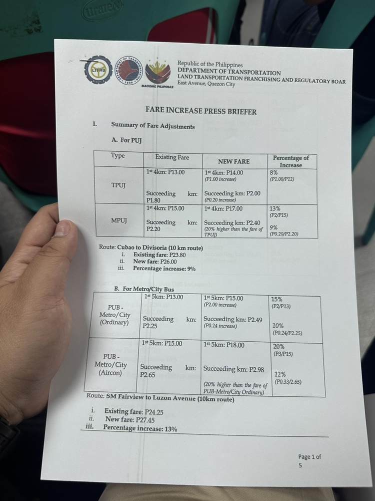 Fare Increase