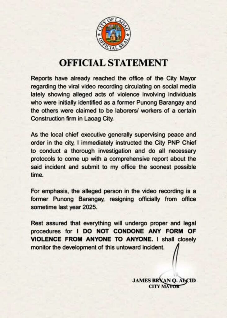 former barangay captain post laoag mayor statement