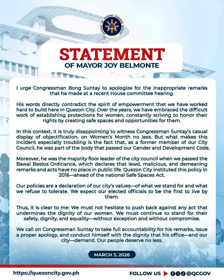 joy belmonte statement