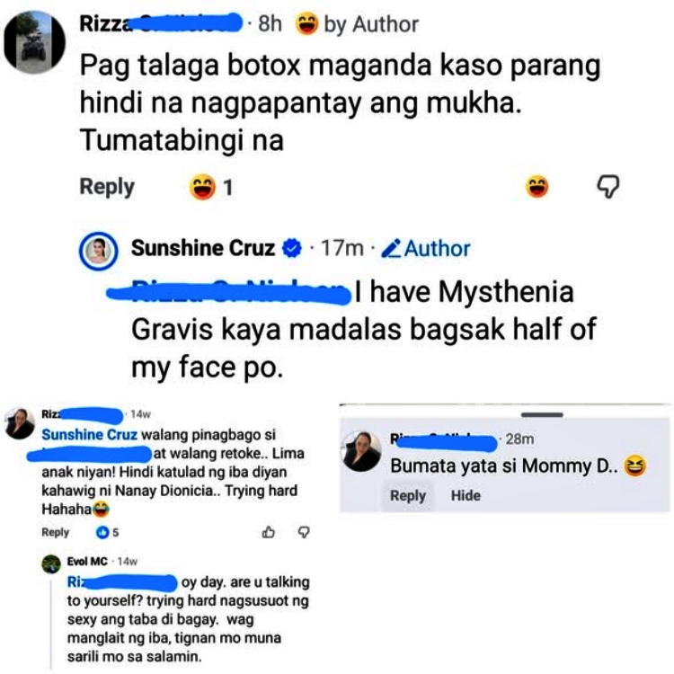 sunshine cruz comments