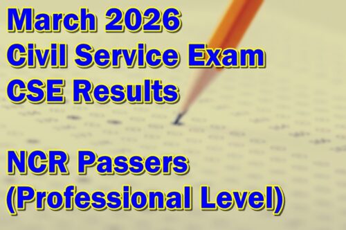 Civil Service Exam Result March 2026