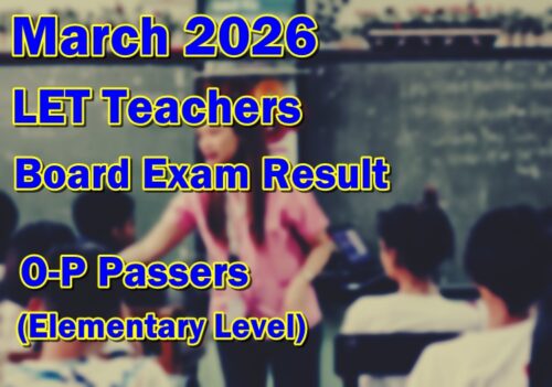 LET Board Exam Result March 2026