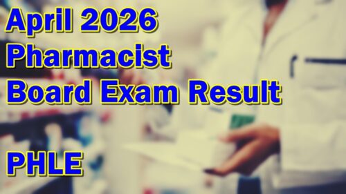 Pharmacist Board Exam Result April 2026