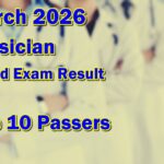 Physician Board Exam Result March 2026