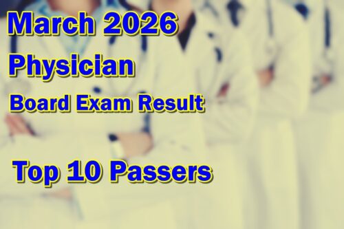Physician Board Exam Result March 2026