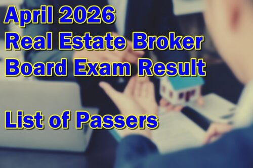 Real Estate Broker Board Exam Result April 2026