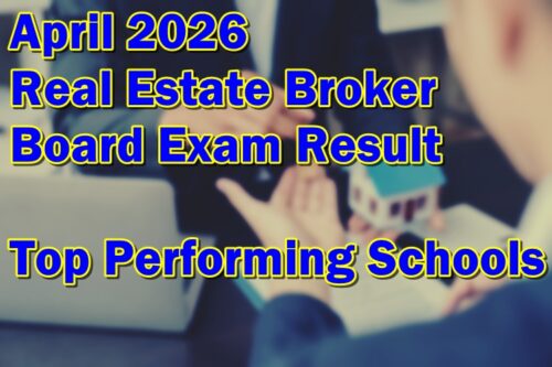 Real Estate Broker Board Exam Result April 2026