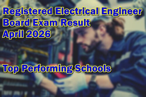 Registered Electrical Engineer Board Exam Result April 2026