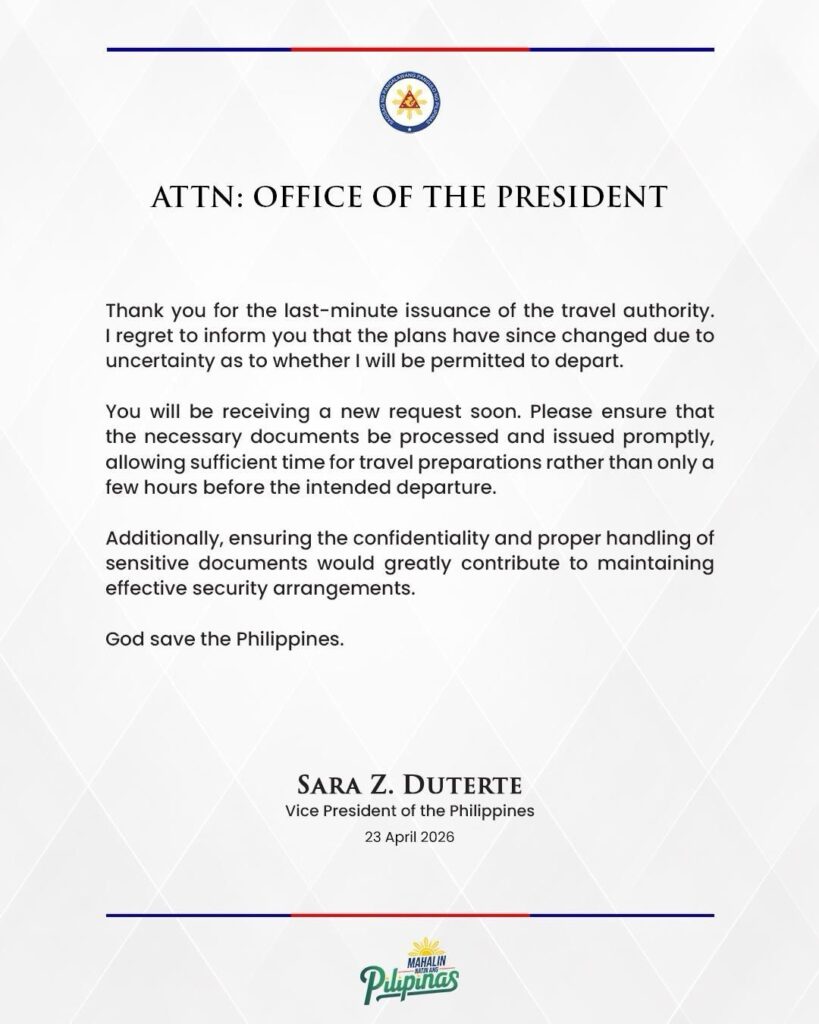 Sara Duterte Statement