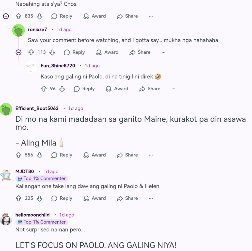 Maine Mendoza comments