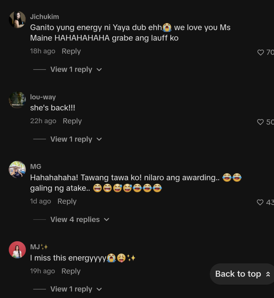maine mendoza comments