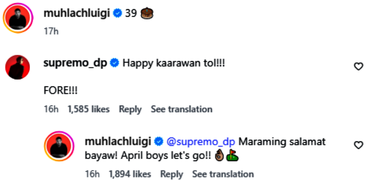 daniel padilla comment
